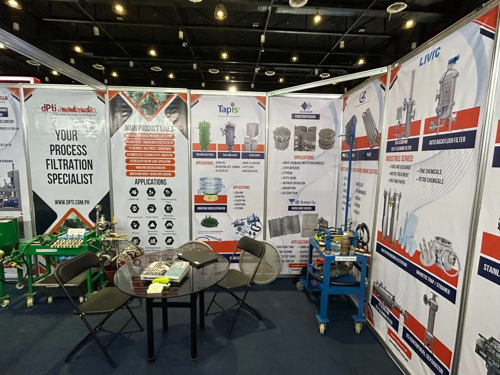 Equipment on display at the DPTI booth