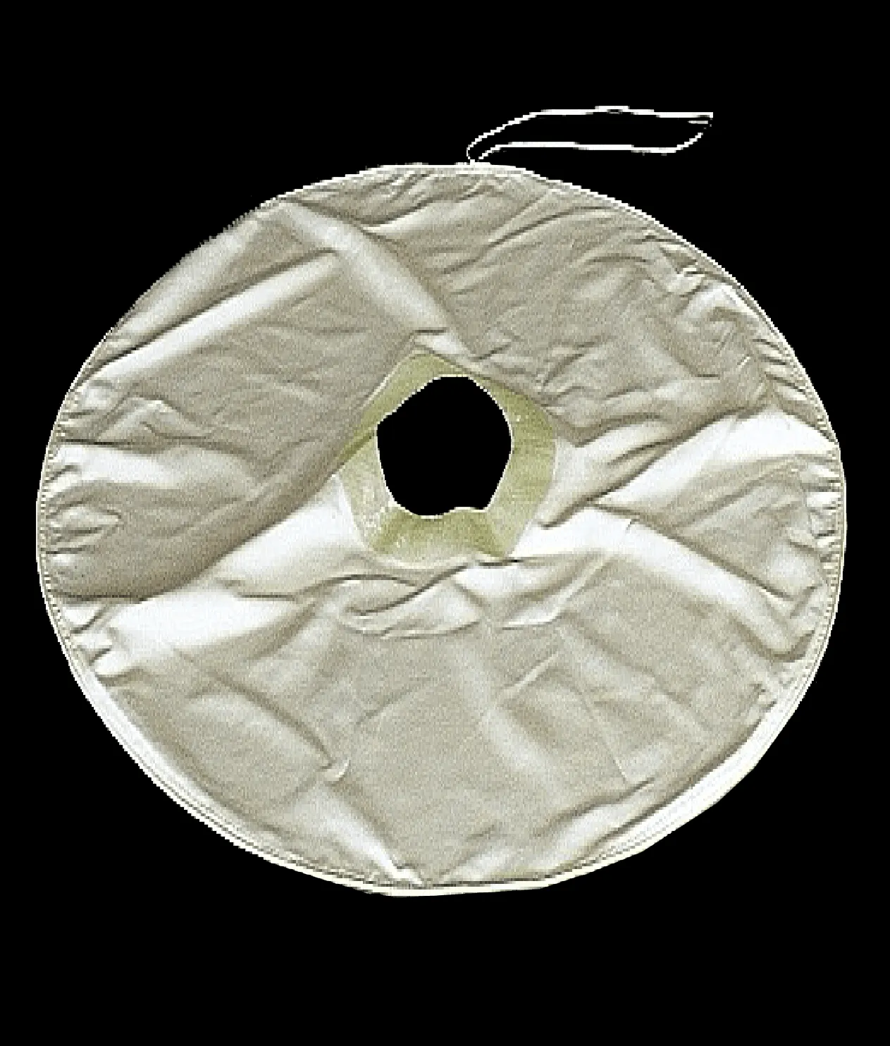 Round filter cloth with centre feed hole