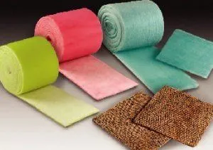 Rolls and pads of HVAC filter media