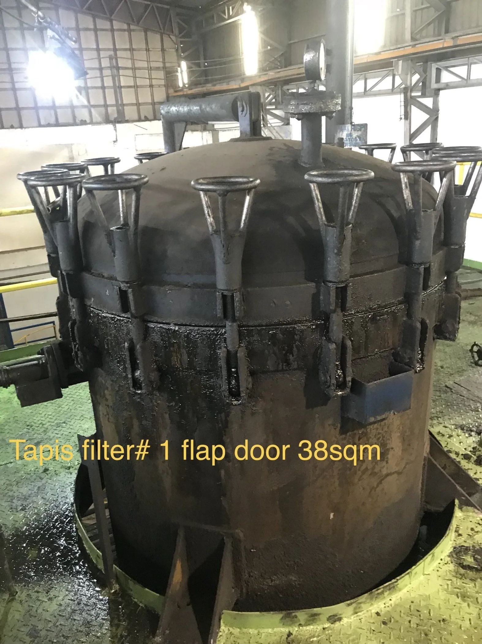 38 m² pressure leaf filter with flap door