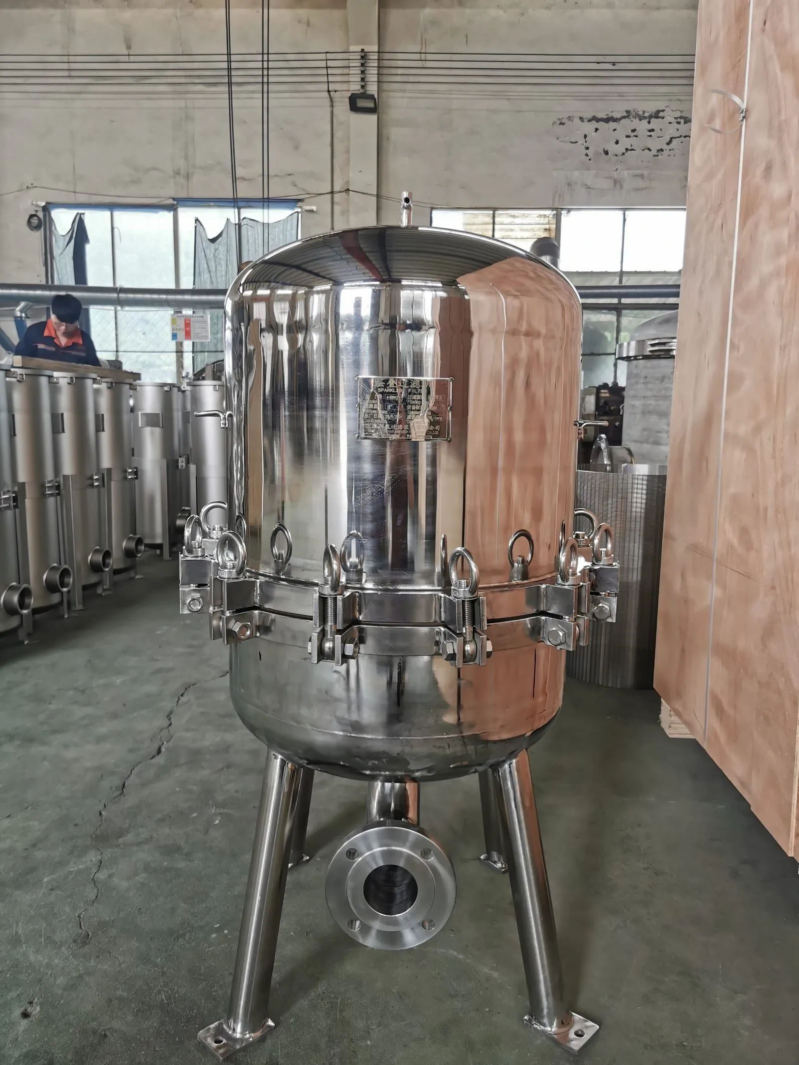 Stainless steel sparkler filter